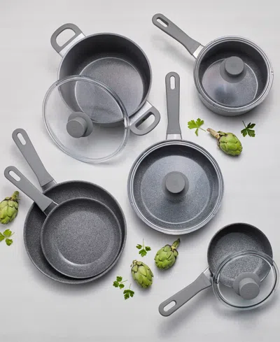 Zwilling Parma Plus Ceramic 10-pc Aluminum Ceramic Nonstick Cookware Set In Gray