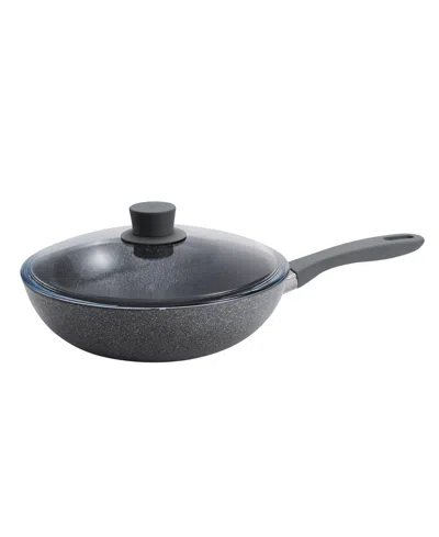 Zwilling Parma Plus Ceramic 11-inch Aluminum Ceramic Nonstick Wok With Lid In Gray