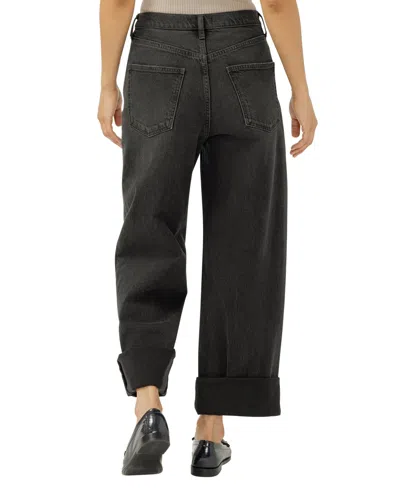 Silver Jeans Co. Be Easy High Waist Crop Wide Leg Jeans In Black