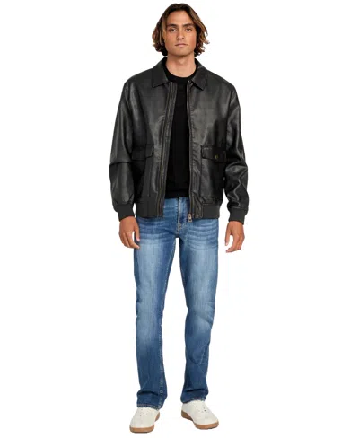 Guess Men's Monogram Aviator Jacket In Black