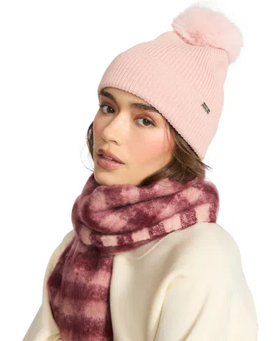 Steve Madden Buffalo Blaze Beanie And Scarf Gift Set, 2-piece Set In Pink