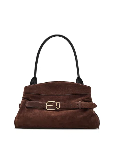 Marc Jacobs Suede Shoulder Bag Two Strap Design In Brown