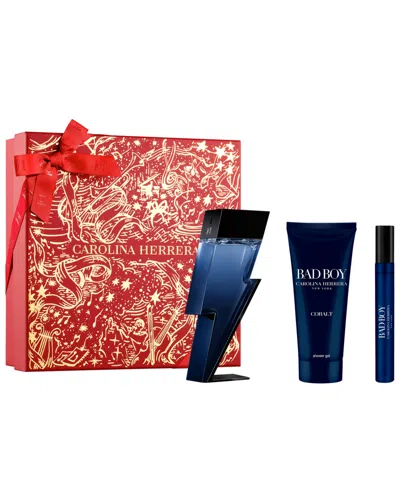 Carolina Herrera Bad Boy Cobalt Eau De Parfum Gift Set ($221 Value) In Blue