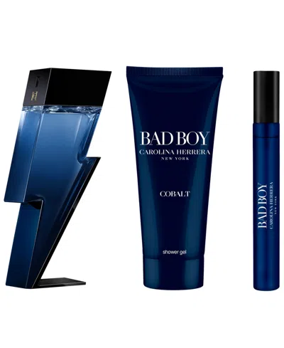 Carolina Herrera Bad Boy Cobalt Eau De Parfum Gift Set ($221 Value) In Blue