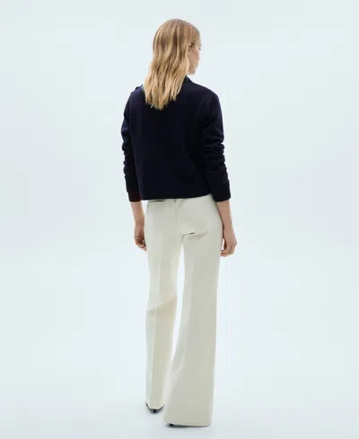 Mango Women's Jewel Buttons Knitted Sweater In Blue