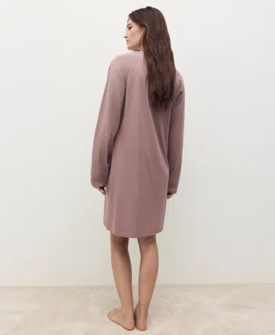 Mango Nuisette Coton Détails Boutons Marron Moyen - Femme - L -  In Pink