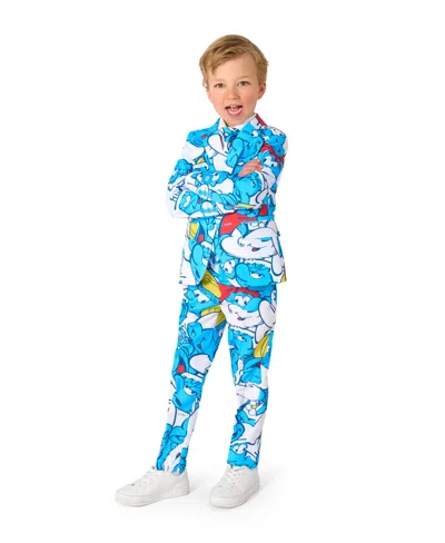 Opposuits Little Boys Smurfs Suit In Blue