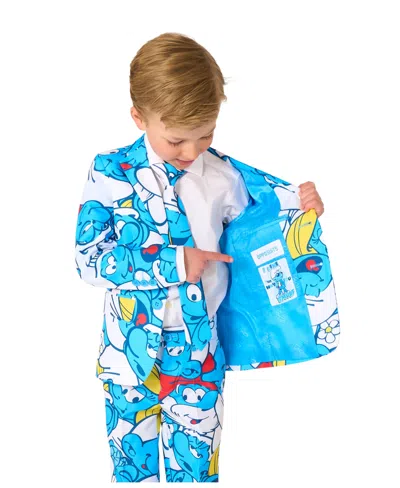 Opposuits Little Boys Smurfs Suit In Blue