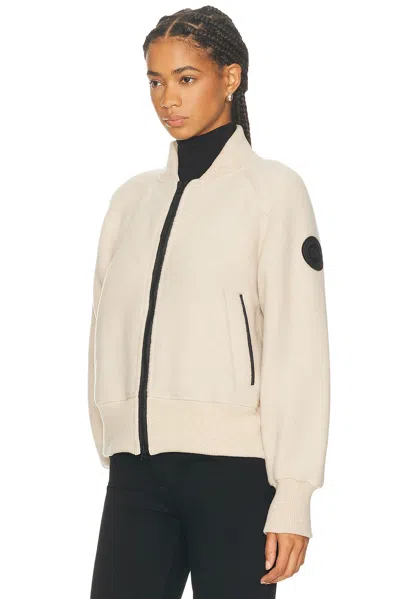 Canada Goose Sierra Fleece Bomber Jacket In Neutral