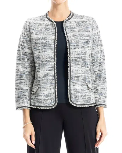 Max Studio Tweed Jacket In Gray