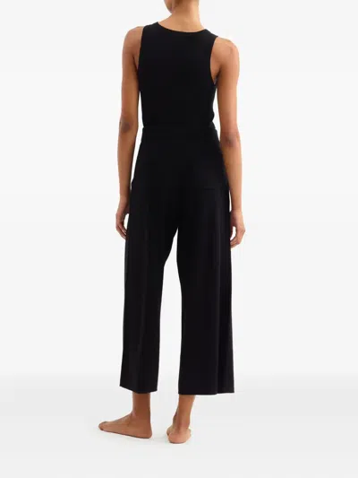Eres Elasticated Pleated Trousers In Black
