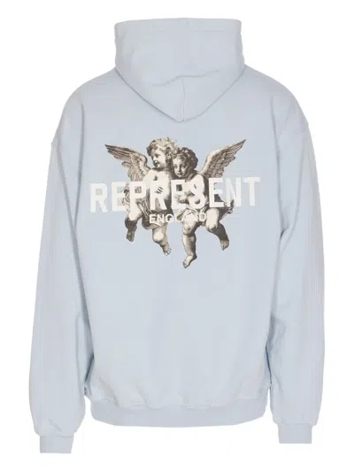 Represent Hooded Sweater Kangaroo Pocket In Blue