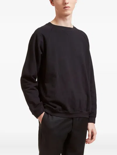 Aiezen Raglan-sleeve Crew-neck Sweater In Black