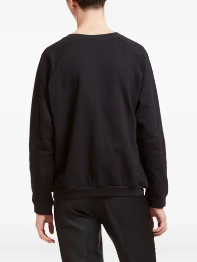 Aiezen Raglan-sleeve Crew-neck Sweater In Black