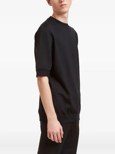 Aiezen Half-length-sleeve Crew-neck T-shirt In Black