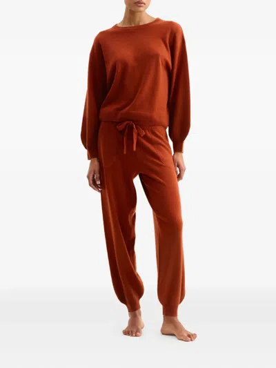 Eres Cuffed Drawstring Track Pants In Brown