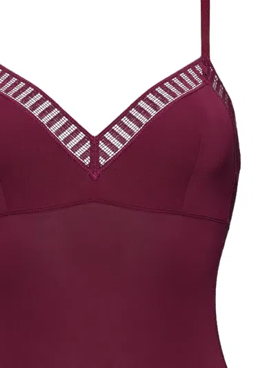 Eres Graphic-lace Bodysuit In Purple