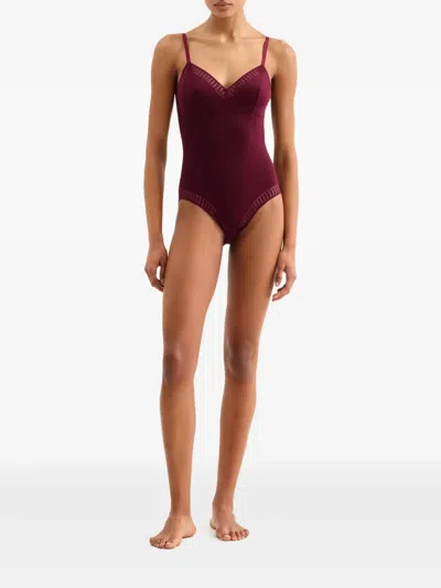 Eres Graphic-lace Bodysuit In Purple