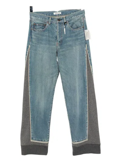Undercover Panelled Jeans In Blue