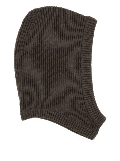 Rick Owens Stretch Ribbed Texture Hat In Black