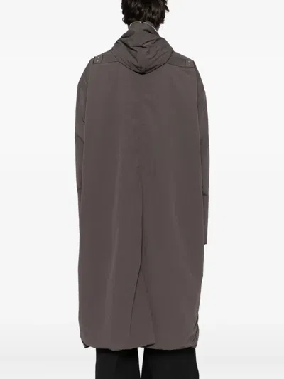 Rick Owens Hooded Shell Jacket In Gray