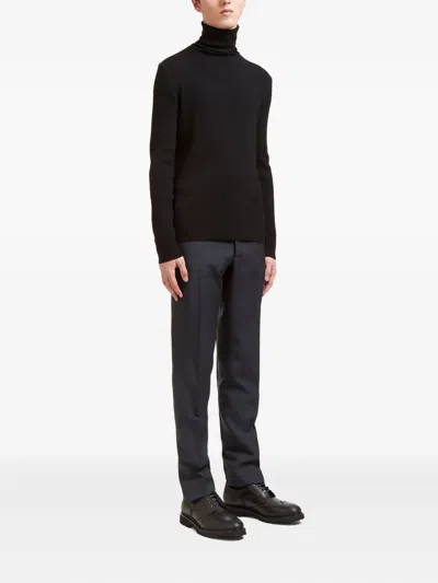 Aiezen Turtleneck Knitted Sweater In Black