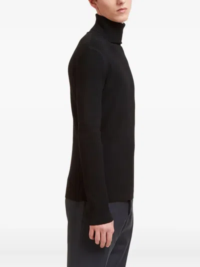 Aiezen Turtleneck Knitted Sweater In Black
