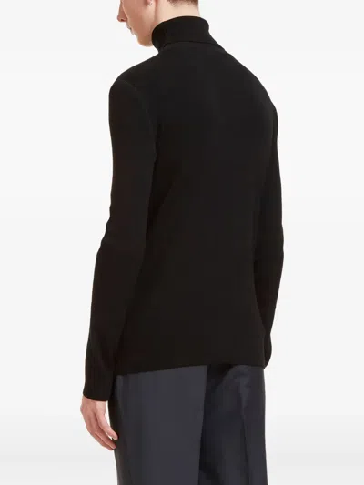 Aiezen Turtleneck Knitted Sweater In Black