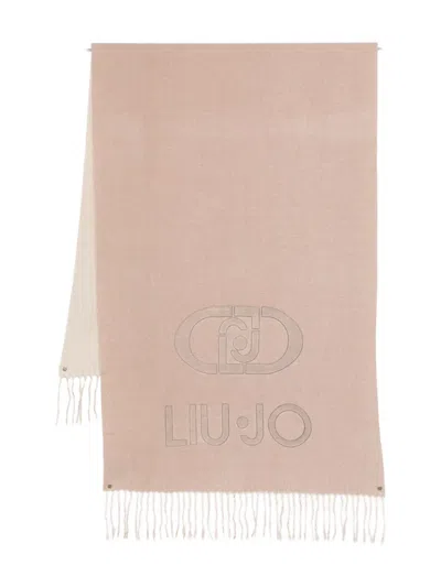 LOGO刺绣流苏边围巾