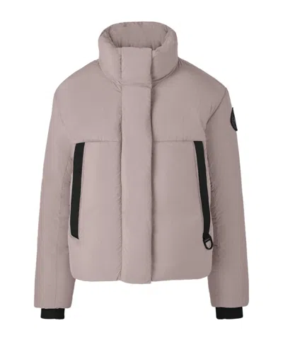 Canada Goose Junction Cropped Black Label Puffer Coat In Purple