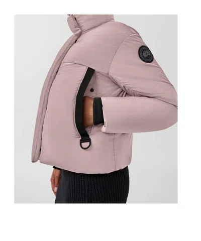 Canada Goose Junction Cropped Black Label Puffer Coat In Purple