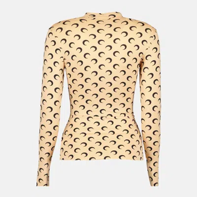 Marine Serre All-over Printed Moon Pattern T-shirt In Neutral