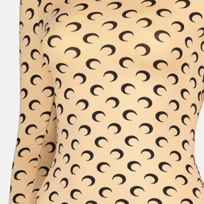 Marine Serre All-over Printed Moon Pattern T-shirt In Neutral