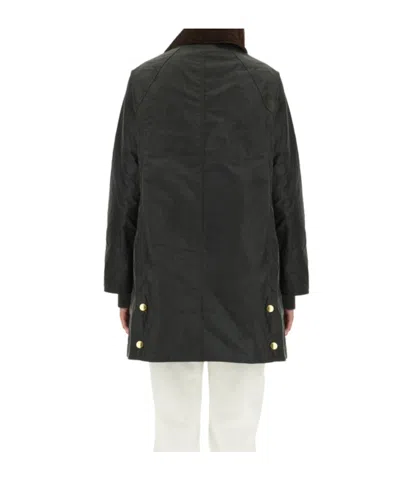 Barbour Beadnell Giacca Cerata Lunga. Silhouette Rilassata E Leggermente Svasata. Coat In Black
