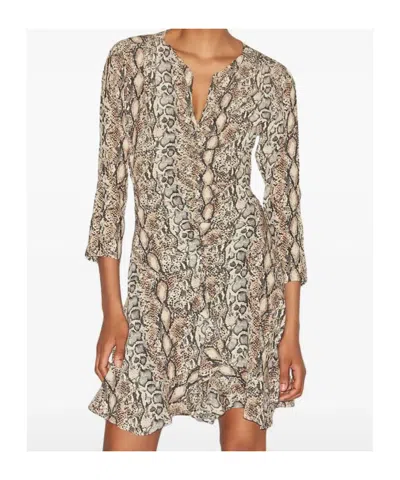 Isabel Marant Beige Octavia Mini Dress In Brown