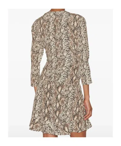 Isabel Marant Beige Octavia Mini Dress In Brown