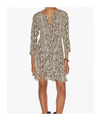 Isabel Marant Beige Octavia Mini Dress In Brown