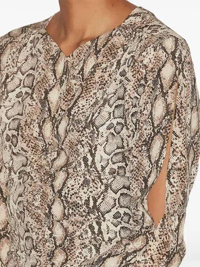 Isabel Marant Beige Octavia Mini Dress In Brown