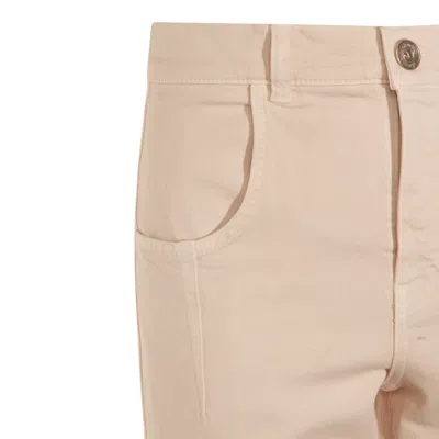 Eleventy Straight Trousers With Pockets And Belt Loops In Neutral