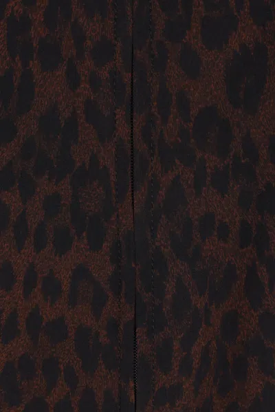 Balenciaga Crepe De Chine Full-zip Jacket With Leopard Print In Multi