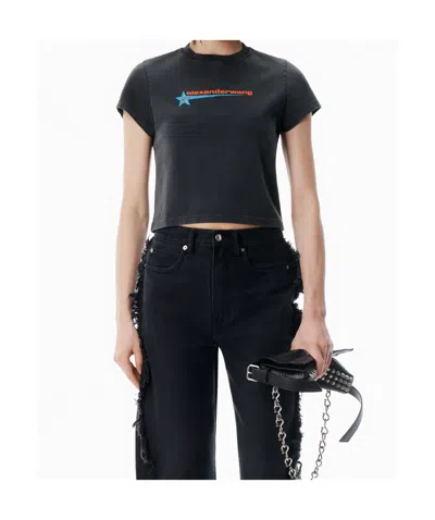 Alexander Wang T-shirt With Logo In Black