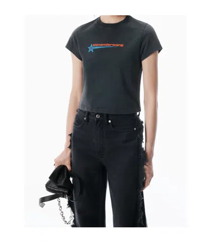 Alexander Wang T-shirt With Logo In Black