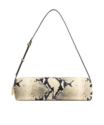 Khaite Kye Micro Snake-effect Leather Shoulder Bag In White