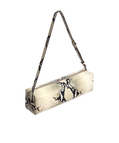 Khaite Kye Micro Snake-effect Leather Shoulder Bag In White