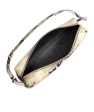 Khaite Kye Micro Snake-effect Leather Shoulder Bag In White