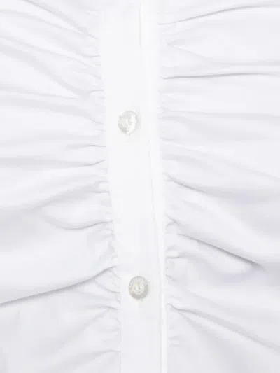 Balenciaga Long-sleeved Corseted Shirt In White