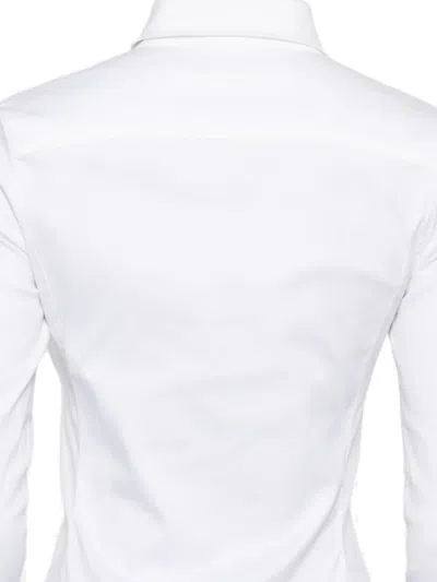 Balenciaga Long-sleeved Corseted Shirt In White