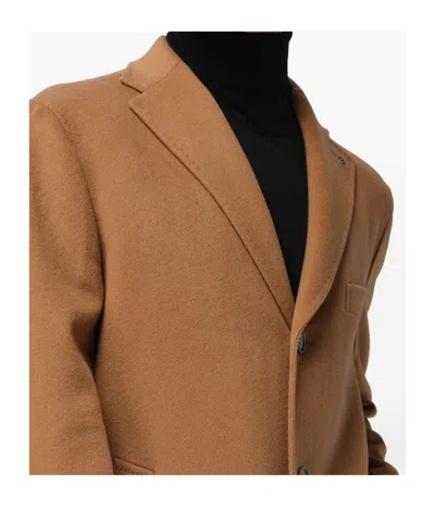 Tagliatore Cashmere Coat Featuring Notched Lapel In Brown
