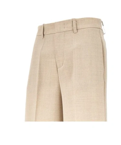 P.a.r.o.s.h Wool-blend Straight Trousers In Neutral