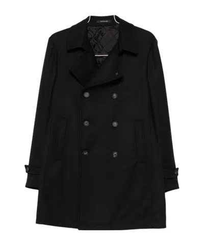 Tagliatore Long-sleeved Suit Jacket In Black